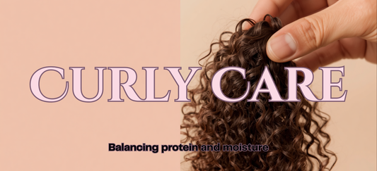 Strand stretch test showing protein moisture balance for curly hair